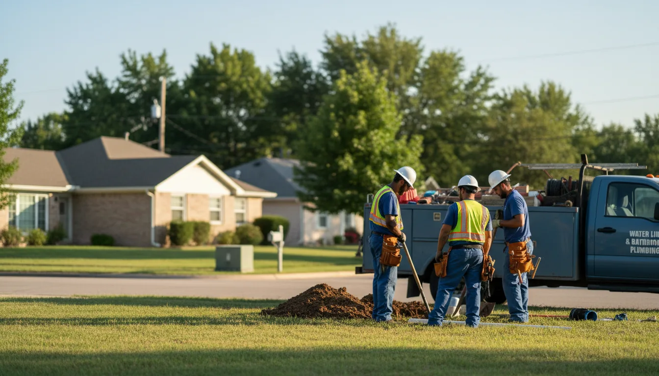 Residential water line and bathroom plumbing service in Zwolle, LA